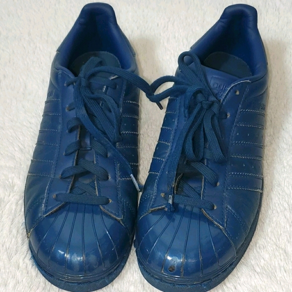Adidas SuperStar Blue Leather Sneakers